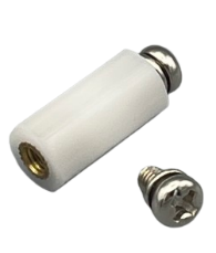 樹脂スペーサー　POM / ネジ部ニッケルメッキ (両端ネジ タイプ)